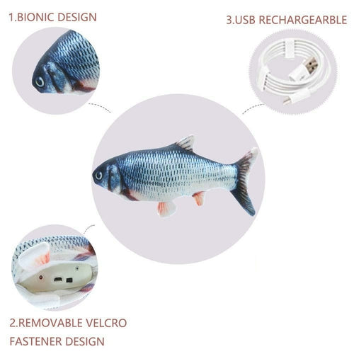 Jouet de poisson électrique interactif pour chats