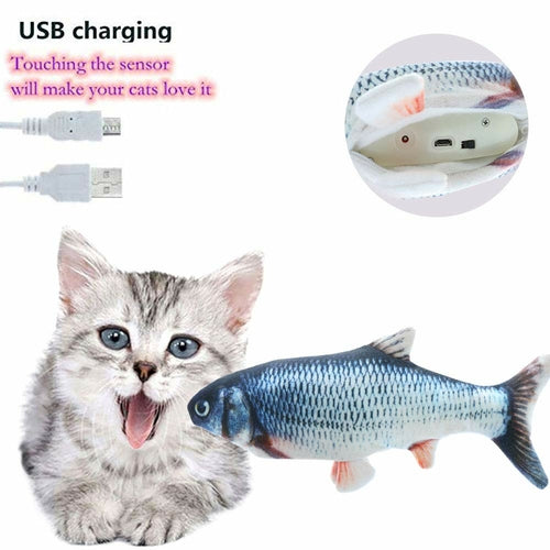 Jouet de poisson électrique interactif pour chats